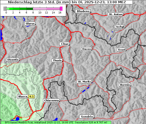 Niederschlag, 23. 12. 2025