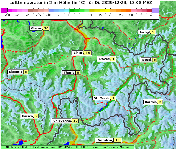 Temperatur, 23. 12. 2025