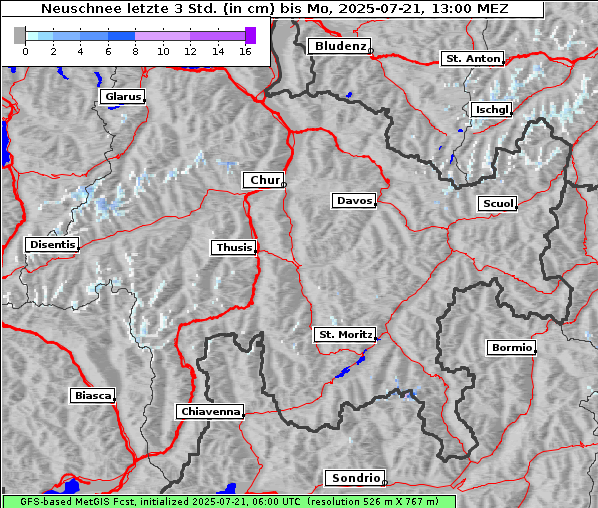 Neuschnee, 21. 7. 2025