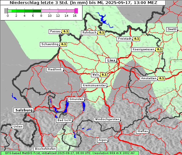 Niederschlag, 17. 9. 2025