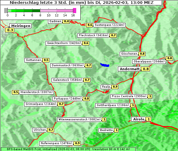 Niederschlag, 3. 2. 2026