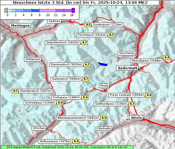 Neuschnee, 24. 10. 2025