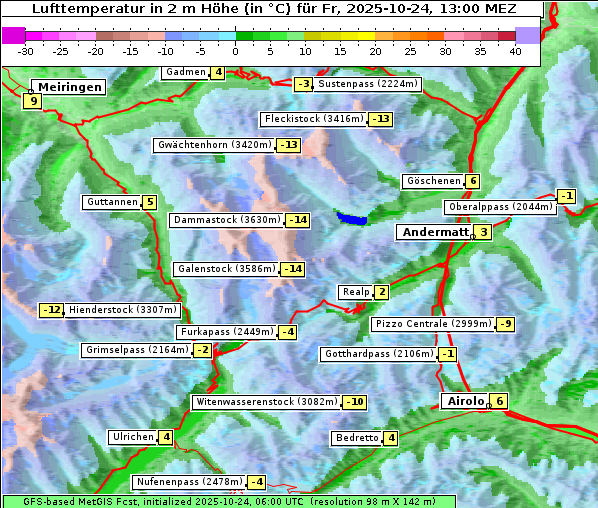 Temperatur, 24. 10. 2025