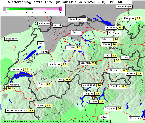 Niederschlag, 10. 5. 2025