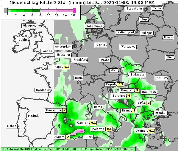 Niederschlag, 8. 11. 2025