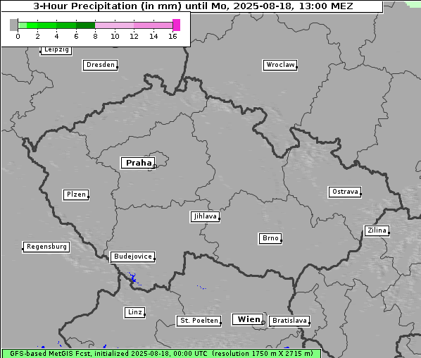 Niederschlag, 18. 8. 2025