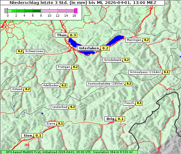 Niederschlag, 1. 4. 2026