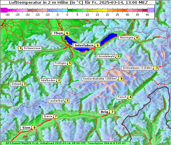 Temperatur, 14. 3. 2025