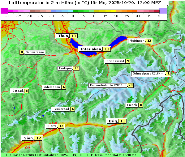 Temperatur, 20. 10. 2025