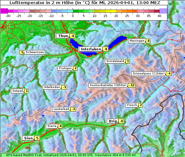 Temperatur, 1. 4. 2026