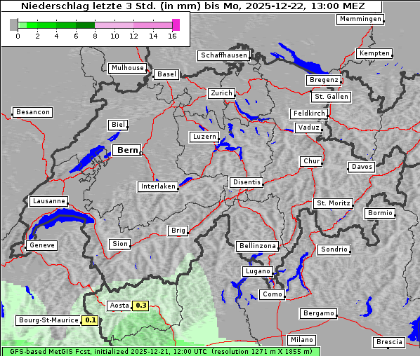 Niederschlag, 22. 12. 2025