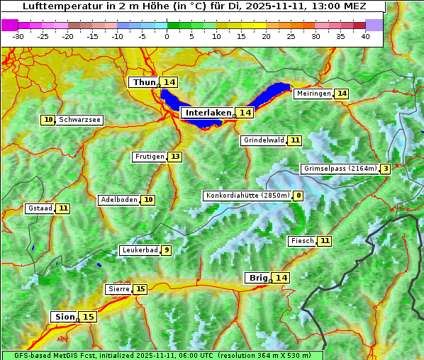 Temperatur, 11. 11. 2025