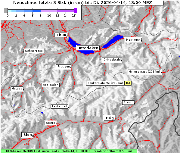 Neuschnee, 14. 4. 2026