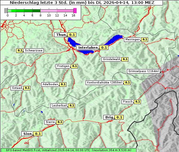 Niederschlag, 14. 4. 2026
