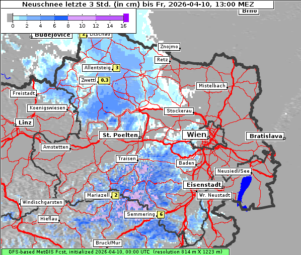 Neuschnee, 10. 4. 2026