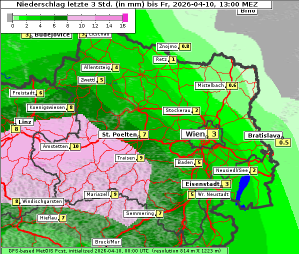Niederschlag, 10. 4. 2026