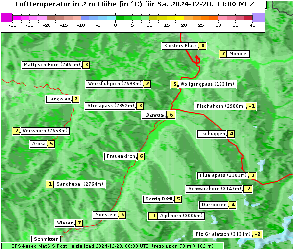 Temperatur, 28. 12. 2024