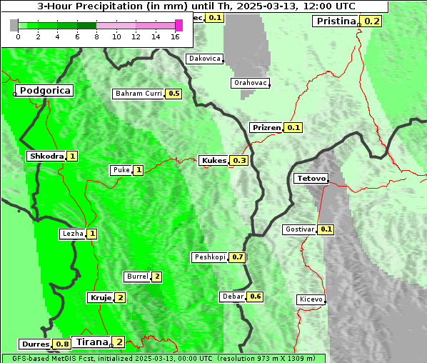 Niederschlag, 13. 3. 2025