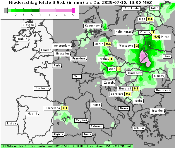 Niederschlag, 10. 7. 2025