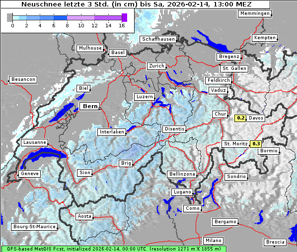 Neuschnee, 14. 2. 2026