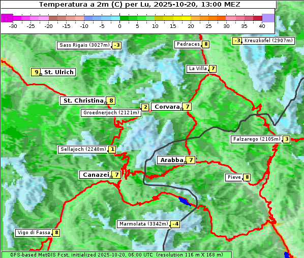 Temperatur, 20. 10. 2025