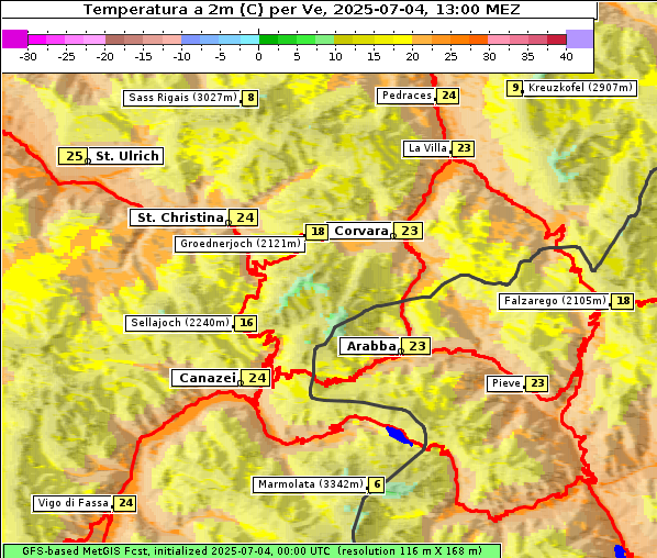 Temperatur, 4. 7. 2025