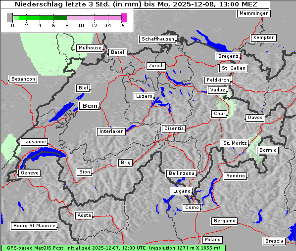 Niederschlag, 8. 12. 2025