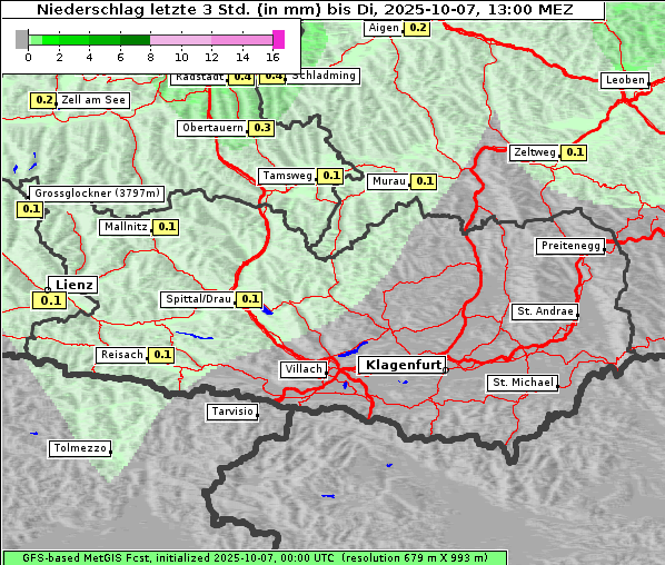 Niederschlag, 7. 10. 2025