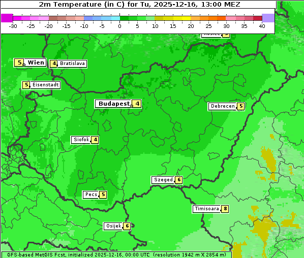 Temperatur, 16. 12. 2025