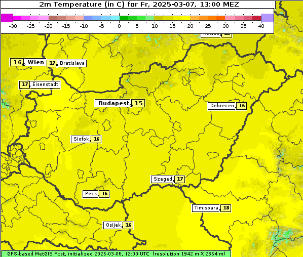 Temperatur, 7. 3. 2025