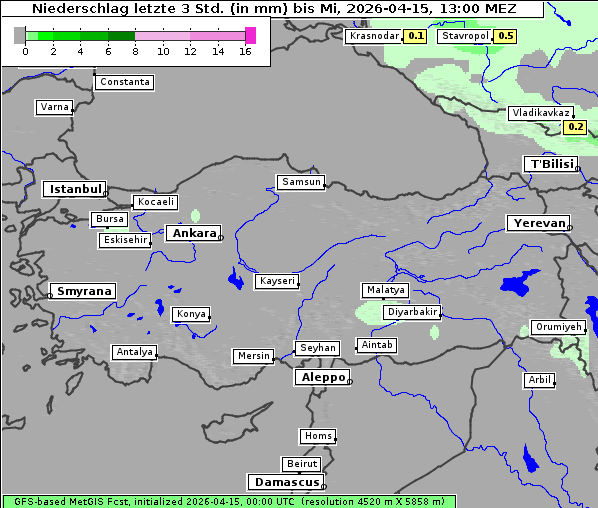 Niederschlag, 15. 4. 2026