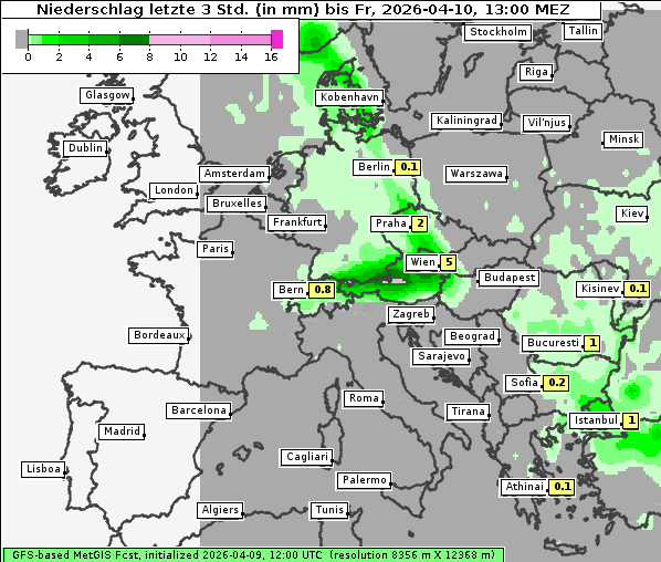 Niederschlag, 10. 4. 2026
