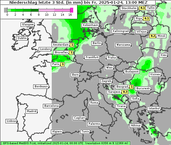 Niederschlag, 24. 1. 2025