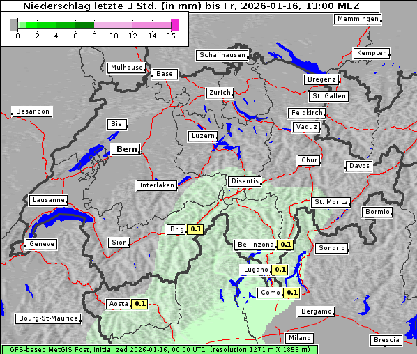 Niederschlag, 16. 1. 2026