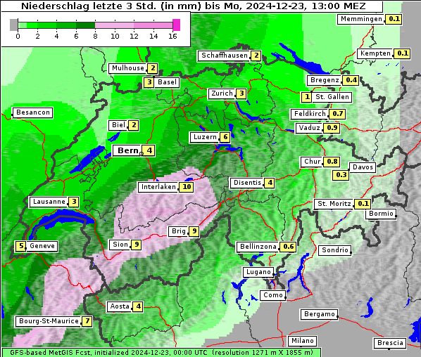 Niederschlag, 23. 12. 2024
