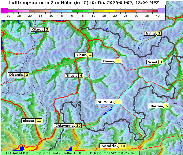 Temperatur, 2. 4. 2026