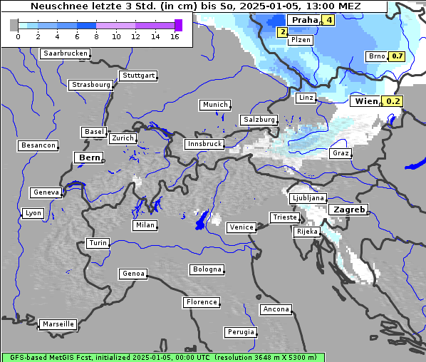 Neuschnee, 5. 1. 2025