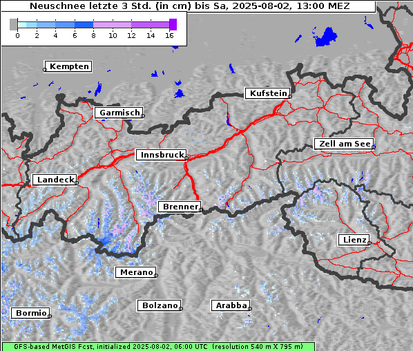 Neuschnee, 2. 8. 2025