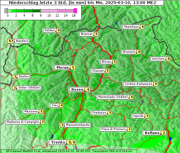 Niederschlag, 10. 3. 2025