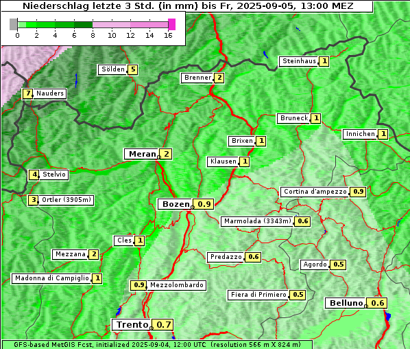 Niederschlag, 5. 9. 2025