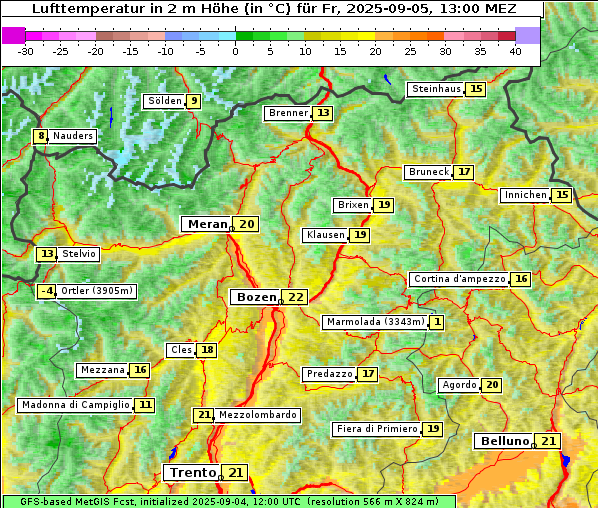 Temperatur, 5. 9. 2025