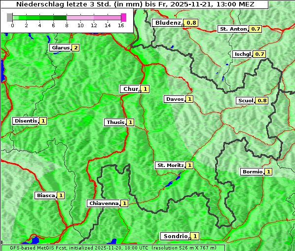 Niederschlag, 21. 11. 2025