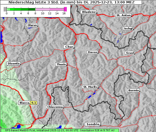 Niederschlag, 23. 12. 2025