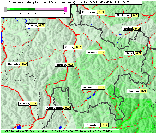 Niederschlag, 4. 7. 2025