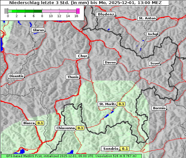Niederschlag, 1. 12. 2025