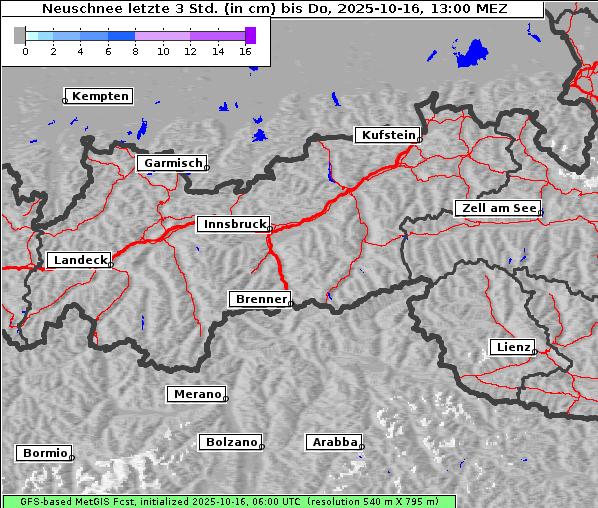 Neuschnee, 16. 10. 2025