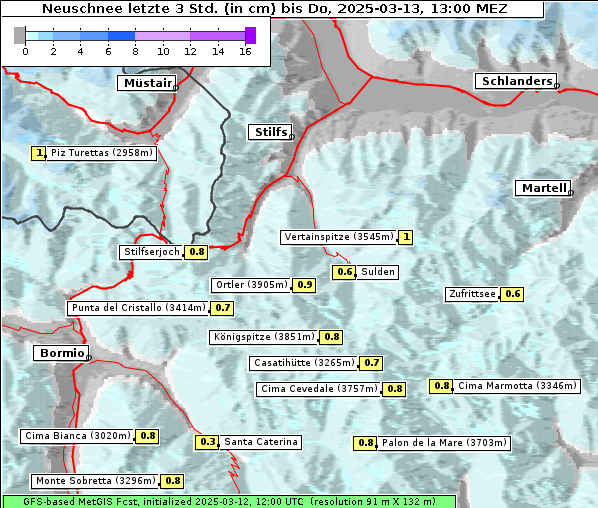 Neuschnee, 13. 3. 2025