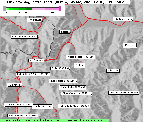 Niederschlag, 30. 12. 2024