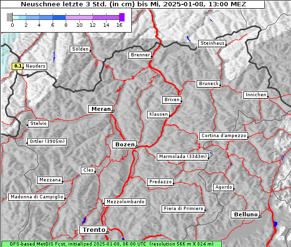 Neuschnee, 8. 1. 2025