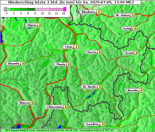 Niederschlag, 5. 7. 2025